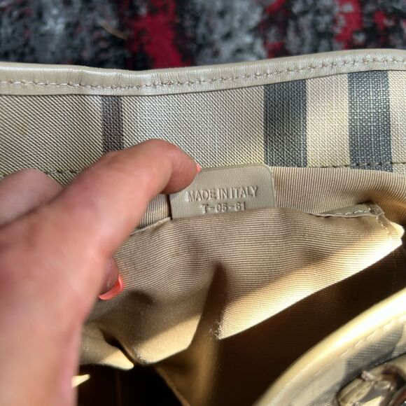 Authentic Burberry Nova Check Studded Tote - Picture 5 of 14
